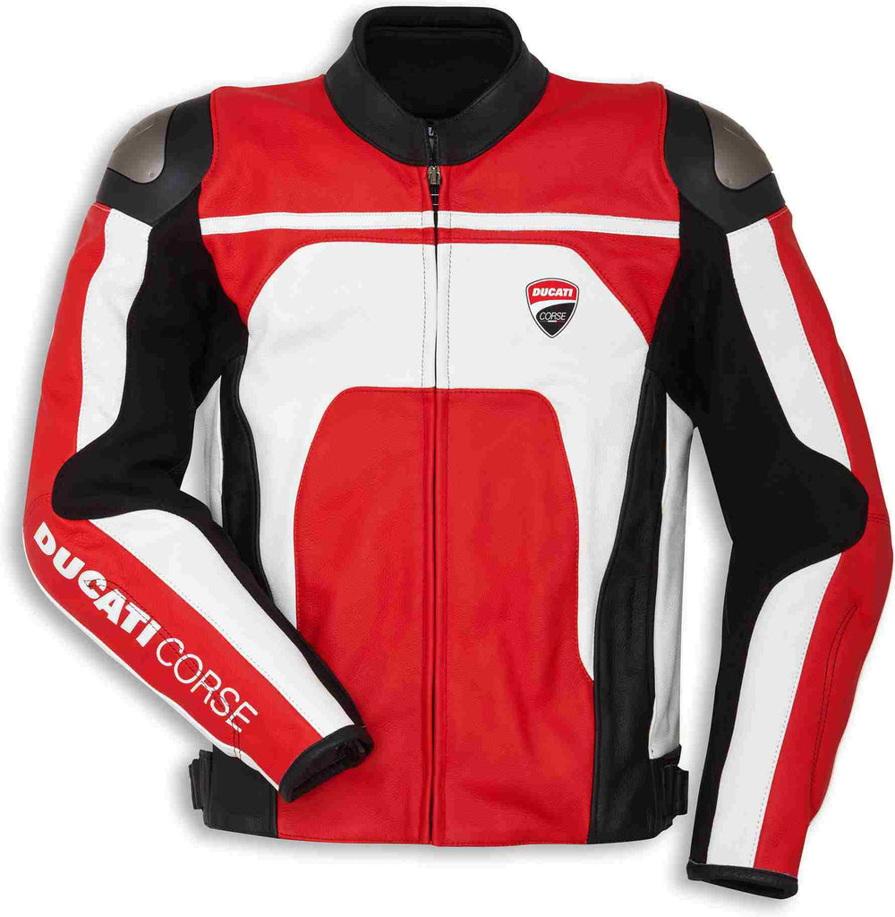 Ducati Ducati Corse C4 - Leather jacket, White-Red | 9810452