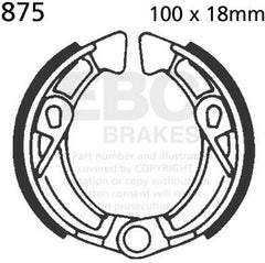 EBC-Brakes Plain Motorcycle Replacement Brake Shoes to fit Front Left