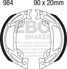 EBC-Brakes Plain Motorcycle Replacement Brake Shoes to fit Rear Left