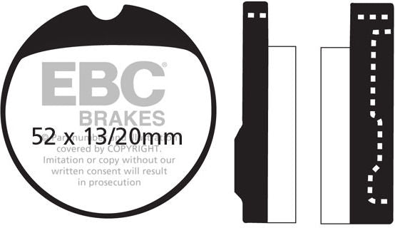 EBC-Brakes British Made Semi-Sintered V-Pads to fit Front Left