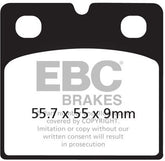EBC-Brakes British Made Kevlar® Organic FA Series Brake Pads to fit Front Left