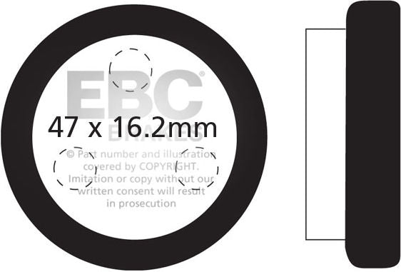 EBC-Brakes R Series Heavy Duty Sintered Brake Pads to fit Rear Left