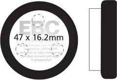 EBC-Brakes R Series Heavy Duty Sintered Brake Pads to fit Rear Left