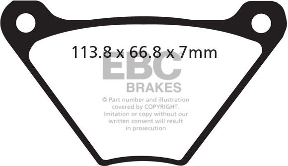 EBC-Brakes British Made Semi-Sintered V-Pads to fit Front Left