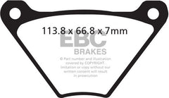 EBC-Brakes British Made Semi-Sintered V-Pads to fit Front Left