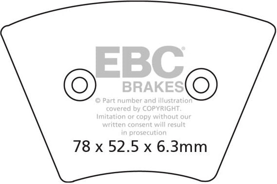 EBC-Brakes British Made Kevlar® Organic FA Series Brake Pads to fit Front Left