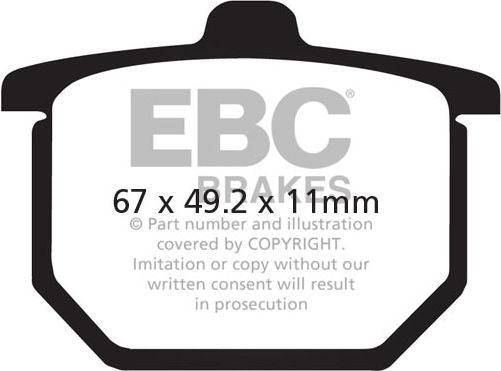 EBC-Brakes British Made Kevlar® Organic FA Series Brake Pads to fit Front Left