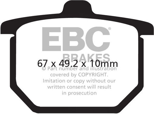 EBC-Brakes British Made Semi-Sintered V-Pads to fit Front Left