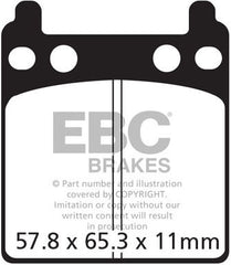EBC-Brakes British Made Semi-Sintered V-Pads to fit Rear Left
