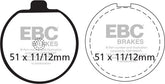EBC-Brakes British Made Kevlar® Organic FA Series Brake Pads to fit Front Left