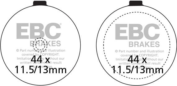 EBC-Brakes British Made Kevlar® Organic FA Series Brake Pads to fit Front Left