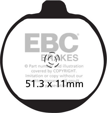EBC-Brakes British Made Kevlar® Organic FA Series Brake Pads to fit Front Left
