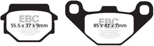EBC-Brakes British Made Kevlar® Organic FA Series Brake Pads to fit Rear Right