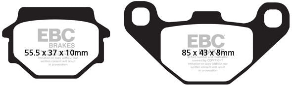 EBC-Brakes Carbon TT Pads for Enduro/MX Bikes to fit Front Left