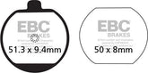 EBC-Brakes British Made Kevlar® Organic FA Series Brake Pads to fit Front Left