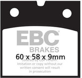 EBC-Brakes British Made Semi-Sintered V-Pads to fit Rear Right