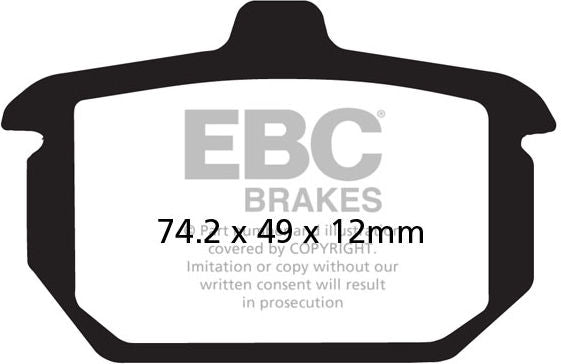 EBC-Brakes USA Made Double-H Series Sintered Brake Pads to fit Rear Left
