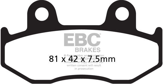 EBC-Brakes R Series Heavy Duty Sintered Brake Pads to fit Front Left