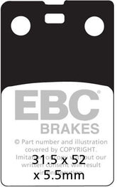 EBC-Brakes British Made Kevlar® Organic FA Series Brake Pads to fit Front Left