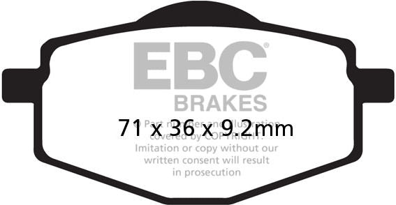 EBC-Brakes Carbon TT Pads for Enduro/MX Bikes to fit Front Left