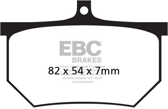 EBC-Brakes British Made Kevlar® Organic FA Series Brake Pads to fit Front Left