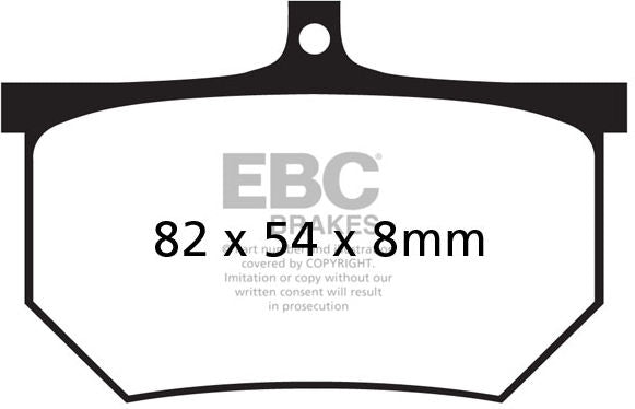 EBC-Brakes British Made Kevlar® Organic FA Series Brake Pads to fit Front Left