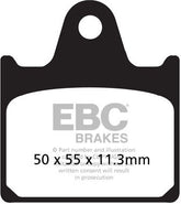 EBC-Brakes British Made Kevlar® Organic FA Series Brake Pads to fit Rear Left