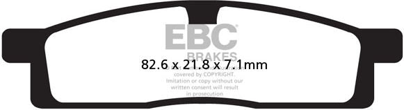 EBC-Brakes Carbon TT Pads for Enduro/MX Bikes to fit Front Left