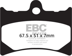 EBC-Brakes Carbon TT Pads for Enduro/MX Bikes to fit Front Left