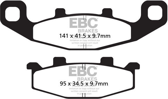 EBC-Brakes USA Made Double-H Series Sintered Brake Pads to fit Front Left