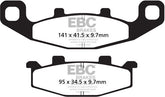 EBC-Brakes British Made Semi-Sintered V-Pads to fit Rear Right