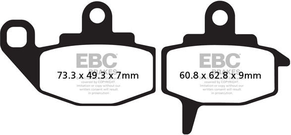 EBC-Brakes Carbon TT Pads for Enduro/MX Bikes to fit Front Left