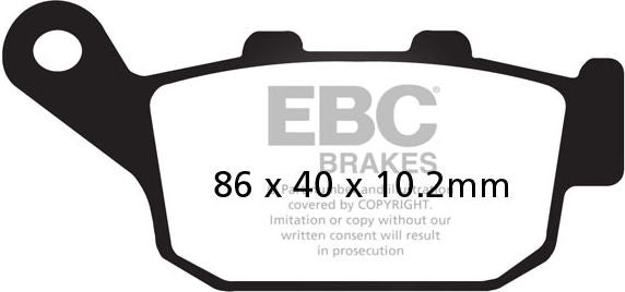 EBC-Brakes British Made Semi-Sintered V-Pads to fit Rear Left