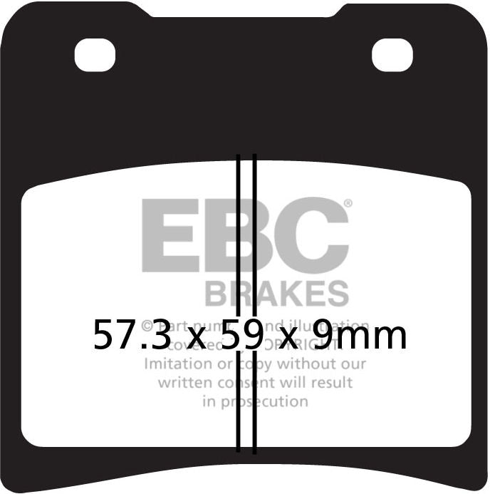 EBC-Brakes British Made Semi-Sintered V-Pads to fit Rear Left