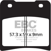 EBC-Brakes British Made Kevlar® Organic FA Series Brake Pads to fit Rear Left