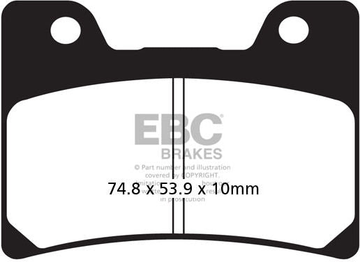 EBC-Brakes USA Made Double-H Series Sintered Brake Pads to fit Front Left