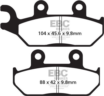 EBC-Brakes R Series Heavy Duty Sintered Brake Pads to fit Front Left