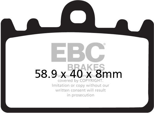 EBC-Brakes British Made Kevlar® Organic FA Series Brake Pads to fit Front Left