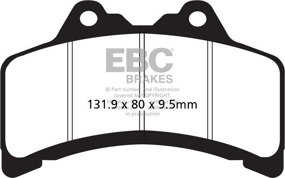 EBC-Brakes British Made Kevlar® Organic FA Series Brake Pads to fit Front Left