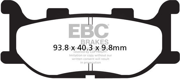 EBC-Brakes British Made Semi-Sintered V-Pads to fit Front Left