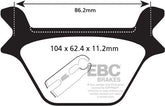 EBC-Brakes British Made Kevlar® Organic FA Series Brake Pads to fit Rear Left