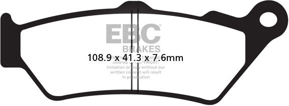 EBC-Brakes British Made Semi-Sintered V-Pads to fit Rear Left