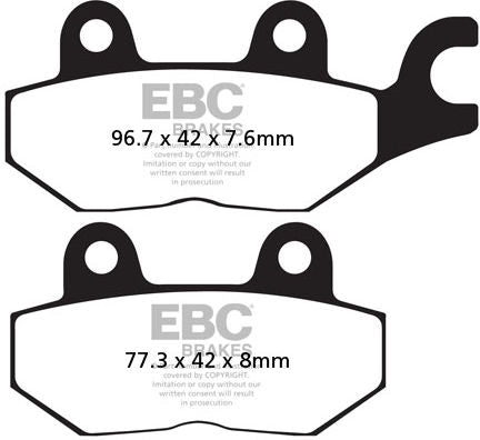 EBC-Brakes British Made Semi-Sintered V-Pads to fit Front Right