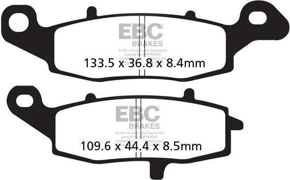 EBC-Brakes USA Made Double-H Series Sintered Brake Pads to fit Front Left
