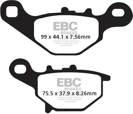 EBC-Brakes R Series Heavy Duty Sintered Brake Pads to fit Front Left