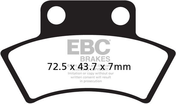 EBC-Brakes Carbon TT Pads for Enduro/MX Bikes to fit Rear Left