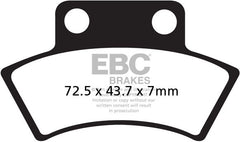 EBC-Brakes Carbon TT Pads for Enduro/MX Bikes to fit Rear Left