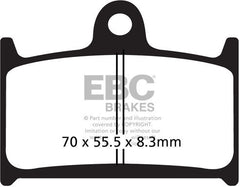 EBC-Brakes USA Made Double-H Series Sintered Brake Pads to fit Front Left