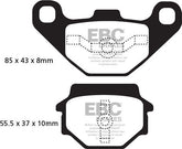 EBC-Brakes British Made Kevlar® Organic FA Series Brake Pads to fit Rear Left