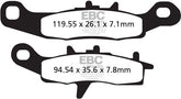 EBC-Brakes Carbon TT Pads for Enduro/MX Bikes to fit Front Left